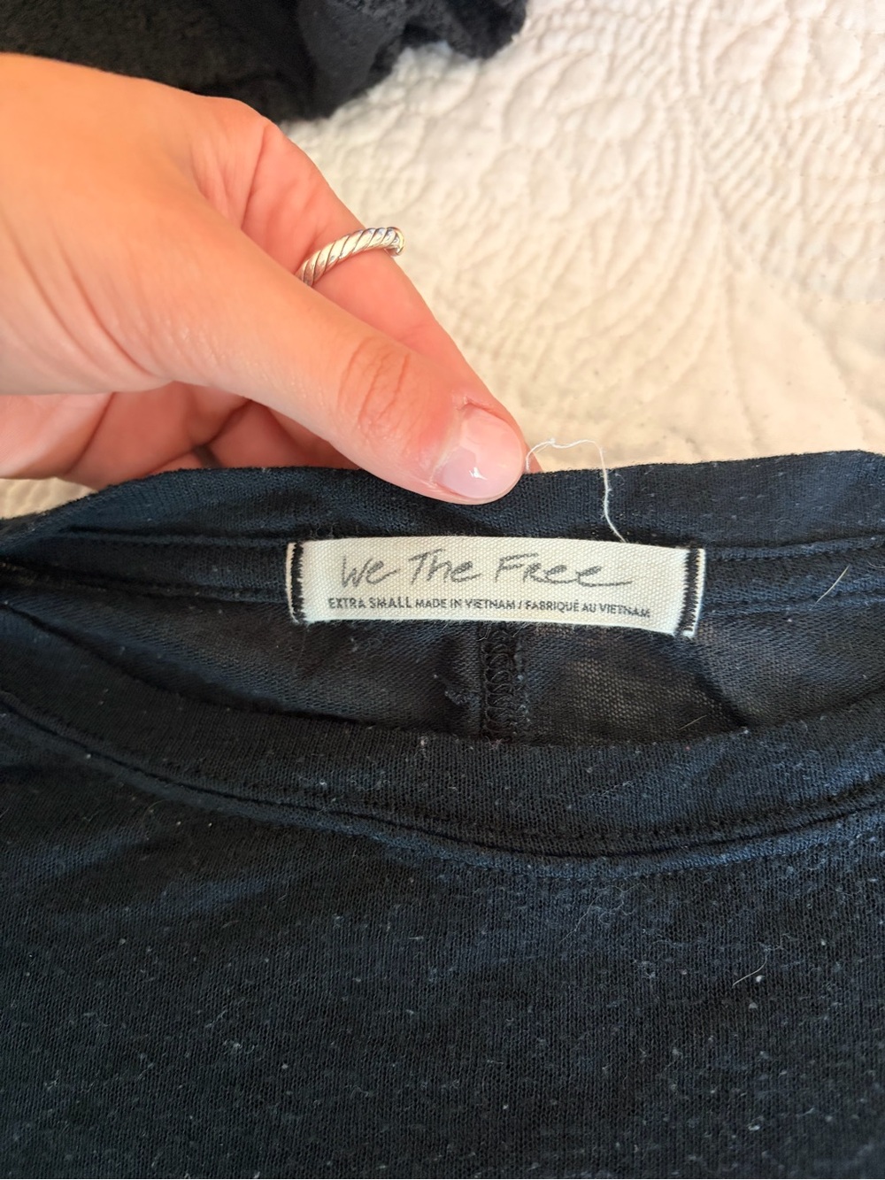 We The Free Black Crewneck Tee